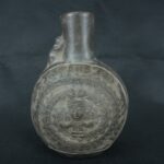 Pre Columbian Moche Black Ceramic Vessel Ritual Artifact Peru - Imagen 5