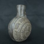 Pre Columbian Moche Black Ceramic Vessel Ritual Artifact Peru - Imagen 8