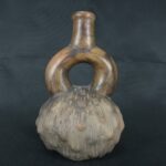 Pre Columbian Chavin Ceramic Bottle Ritual Artifact Andean Collectible
