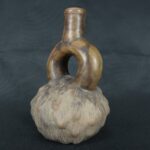 Pre Columbian Chavin Ceramic Bottle Ritual Artifact Andean Collectible - Imagen 2