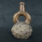 Pre Columbian Chavin Ceramic Bottle Ritual Artifact Andean Collectible - Imagen 5