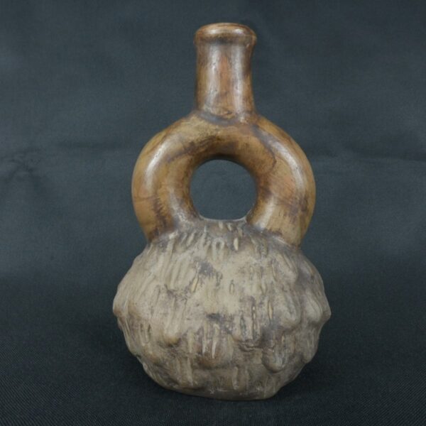 Pre Columbian Chavin Ceramic Bottle Ritual Artifact Andean Collectible - Imagen 5
