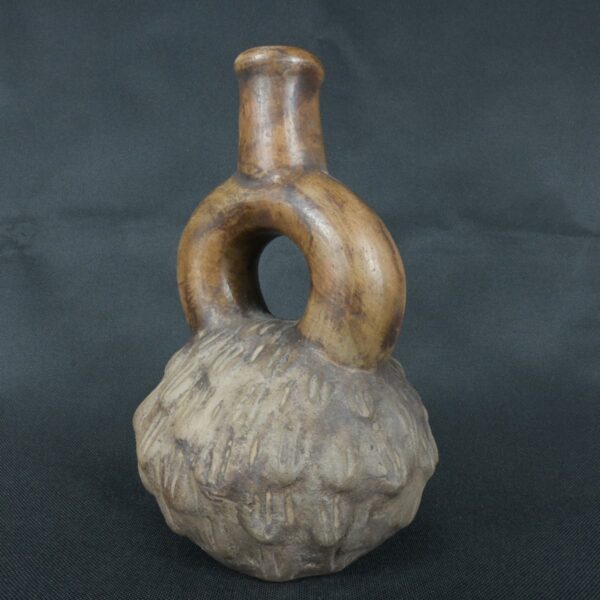 Pre Columbian Chavin Ceramic Bottle Ritual Artifact Andean Collectible - Imagen 6