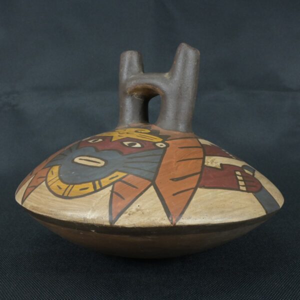 Pre Columbian Nazca Ceramic Bottle Ritual Artifact Andean Culture - Imagen 2