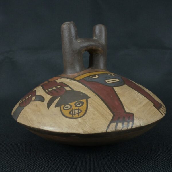 Pre Columbian Nazca Ceramic Bottle Ritual Artifact Andean Culture - Imagen 4