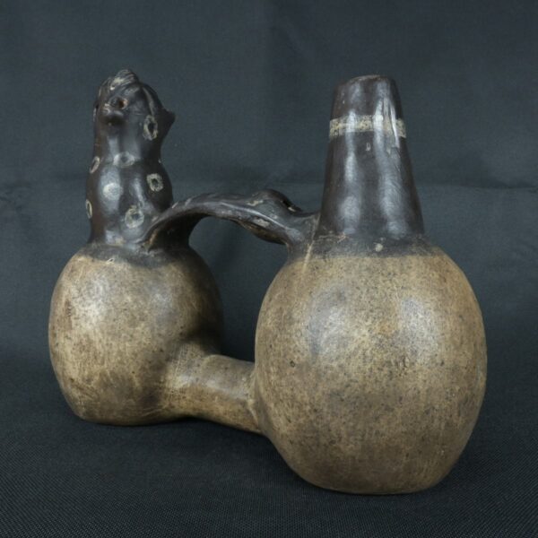 Pre Columbian Moche Ceramic Whistle Ritual Artifact Andean Collectible - Imagen 2