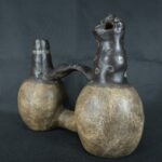 Pre Columbian Moche Ceramic Whistle Ritual Artifact Andean Collectible - Imagen 6