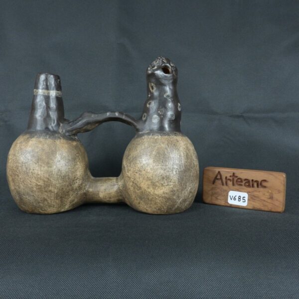 Pre Columbian Moche Ceramic Whistle Ritual Artifact Andean Collectible - Imagen 20