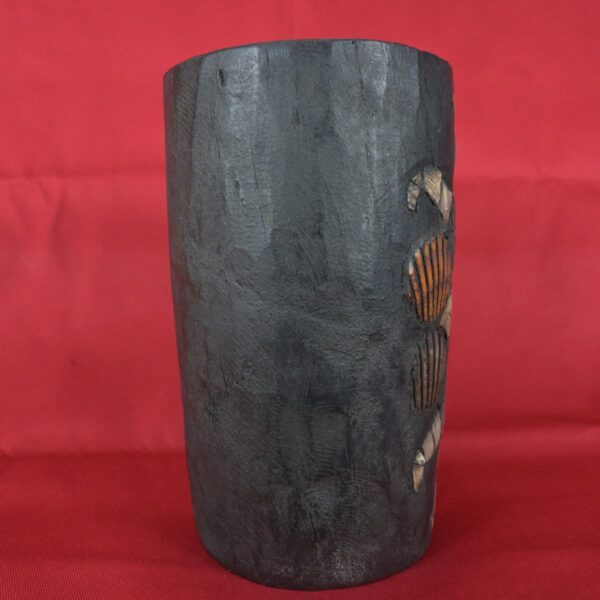 Pre Columbian Moche Wooden Vessel with Shell and Bone Inlays Ritual - Imagen 6