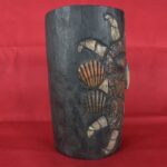 Pre Columbian Moche Wooden Vessel with Shell and Bone Inlays Ritual - Imagen 7