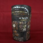 Pre Columbian Moche Wooden Vessel Ritual Artifact with Inlays