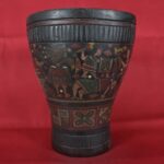 Pre Columbian Inca Ceramic Quero Ritual Vessel Andean Artifact