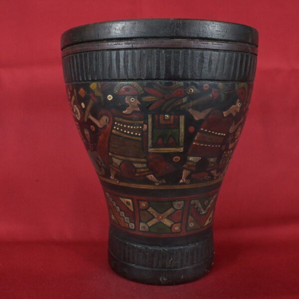 Pre Columbian Inca Ceramic Quero Ritual Vessel Andean Artifact - Imagen 4