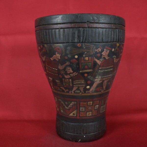 Pre Columbian Inca Ceramic Quero Ritual Vessel Andean Artifact - Imagen 5