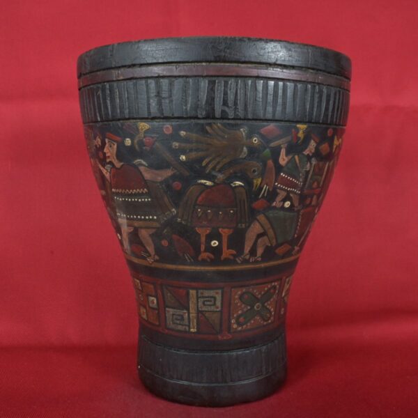 Pre Columbian Inca Ceramic Quero Ritual Vessel Andean Artifact - Imagen 6