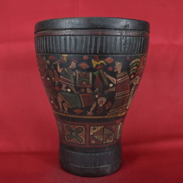 Pre Columbian Inca Ceramic Quero Ritual Vessel Andean Artifact - Imagen 7