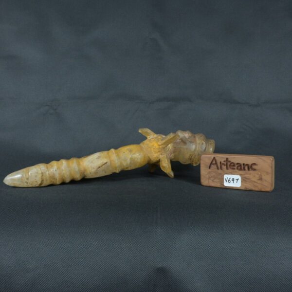 Pre Columbian Inca Quartz Stone Scepter Ceremonial Artifact - Imagen 12