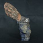 Pre Columbian Moche Sodalite Warrior Figurine Ceremonial Artifact - Imagen 7