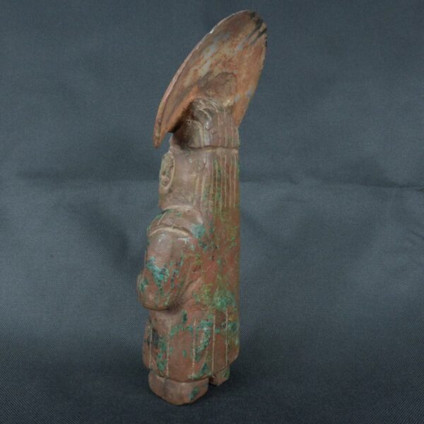 Pre Columbian Moche Turquoise Stone Warrior Ceremonial Artifact Peru - Imagen 4