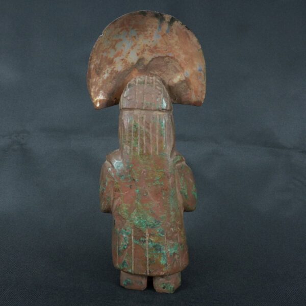 Pre Columbian Moche Turquoise Stone Warrior Ceremonial Artifact Peru - Imagen 5