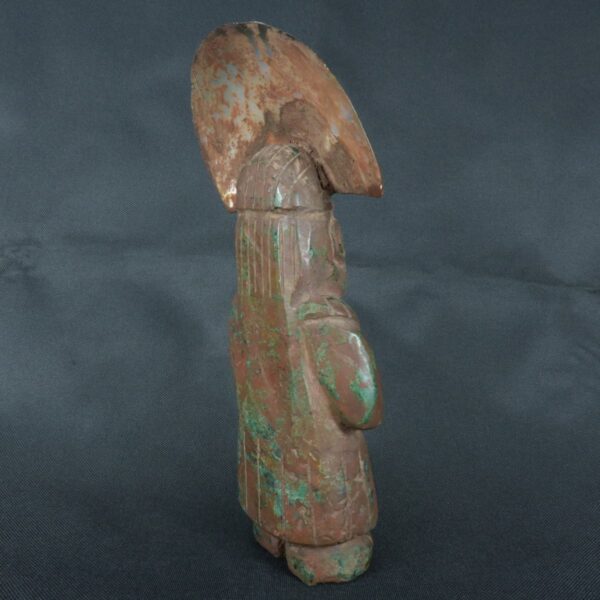 Pre Columbian Moche Turquoise Stone Warrior Ceremonial Artifact Peru - Imagen 6