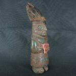 Pre Columbian Moche Turquoise Stone Warrior Ceremonial Artifact Peru - Imagen 8