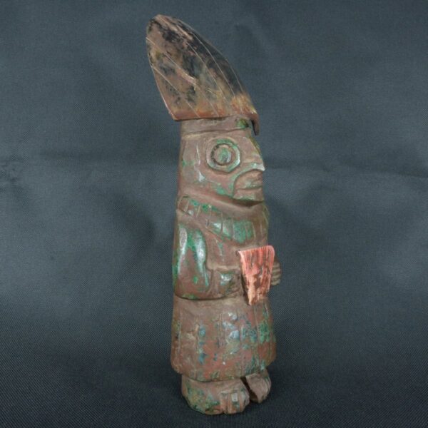 Pre Columbian Moche Turquoise Stone Warrior Ceremonial Artifact Peru - Imagen 8