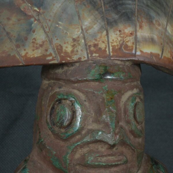Pre Columbian Moche Turquoise Stone Warrior Ceremonial Artifact Peru - Imagen 13