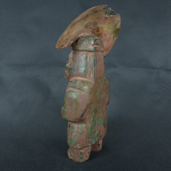 Pre Columbian Moche Turquoise Stone Warrior Ritual Artifact Peru - Imagen 4