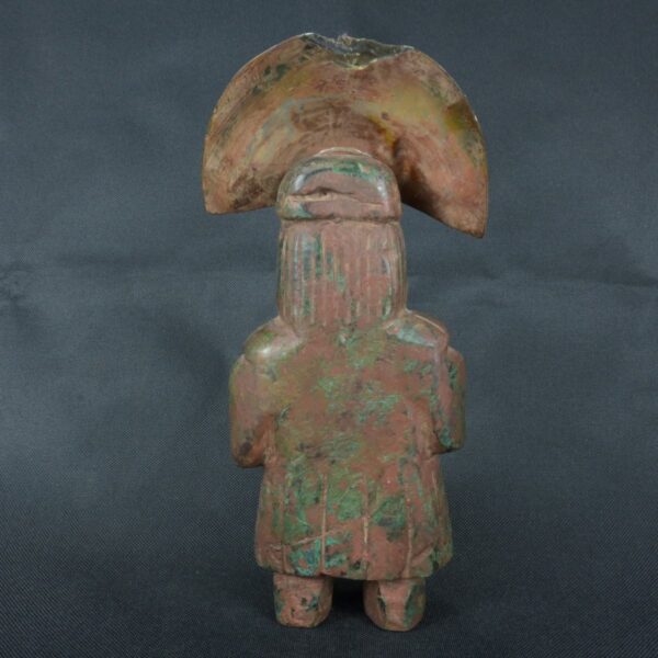 Pre Columbian Moche Turquoise Stone Warrior Ritual Artifact Peru - Imagen 5