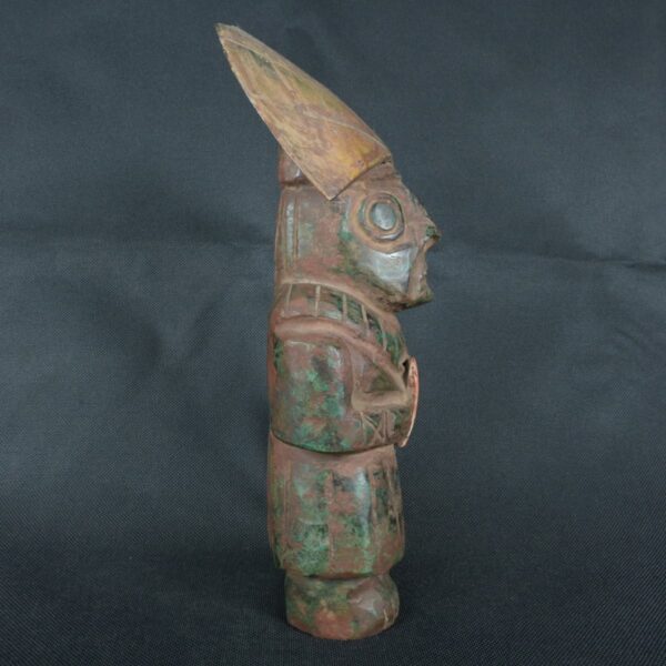 Pre Columbian Moche Turquoise Stone Warrior Ritual Artifact Peru - Imagen 7