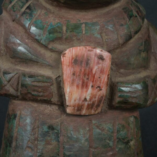 Pre Columbian Moche Turquoise Stone Warrior Ritual Artifact Peru - Imagen 12