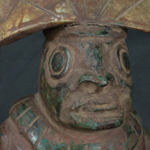 Pre Columbian Moche Turquoise Stone Warrior Ritual Artifact Peru - Imagen 13