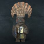 Pre Columbian Moche Sodalite Warrior Figurine Sacred Artifact