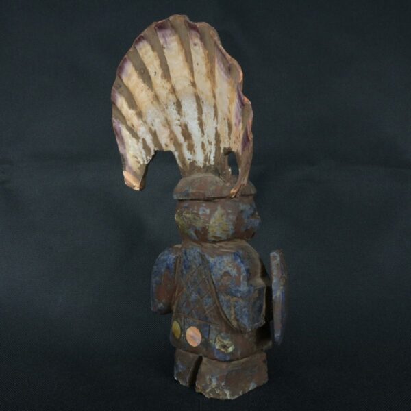 Pre Columbian Moche Sodalite Warrior Figurine Sacred Artifact - Imagen 6