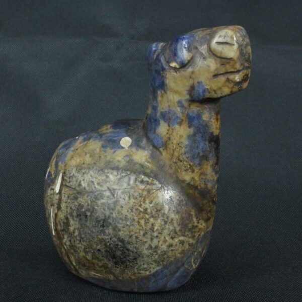 Pre Columbian Inca Sodalite Stone Llama Conopa Ceremonial Artifact - Imagen 6