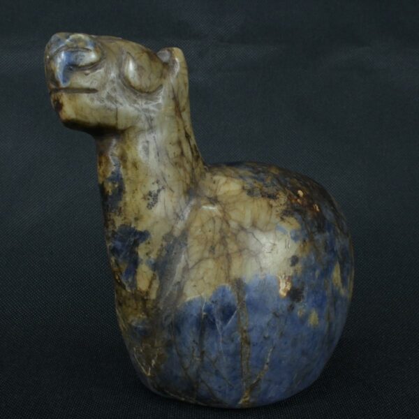 Pre Columbian Inca Sodalite Stone Llama Conopa Ceremonial Artifact - Imagen 8