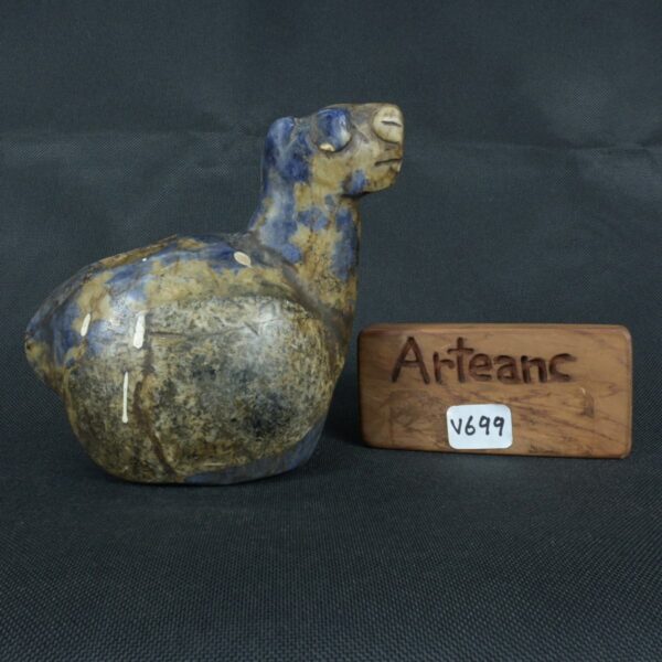 Pre Columbian Inca Sodalite Stone Llama Conopa Ceremonial Artifact - Imagen 20