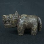 Pre Columbian Moche Granite Stone Feline Ritual Artifact Peru