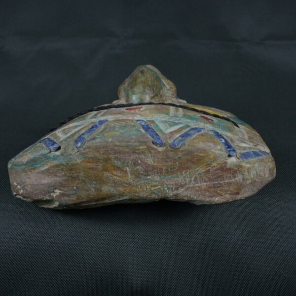 Pre Columbian Chavin Stone Mask Ritual Artifact with Inlays - Imagen 7