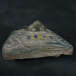 Pre Columbian Chavin Stone Mask Ritual Artifact with Inlays - Imagen 8