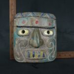 Pre Columbian Chavin Stone Mask Ritual Artifact with Inlays - Imagen 16