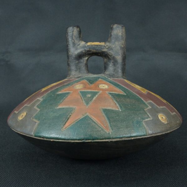 Pre Columbian Paracas Ceramic Ritual Bottle Ancient Artifact Collectible - Imagen 5