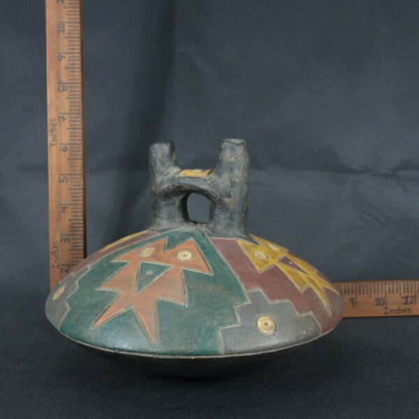 Pre Columbian Paracas Ceramic Ritual Bottle Ancient Artifact Collectible - Imagen 14
