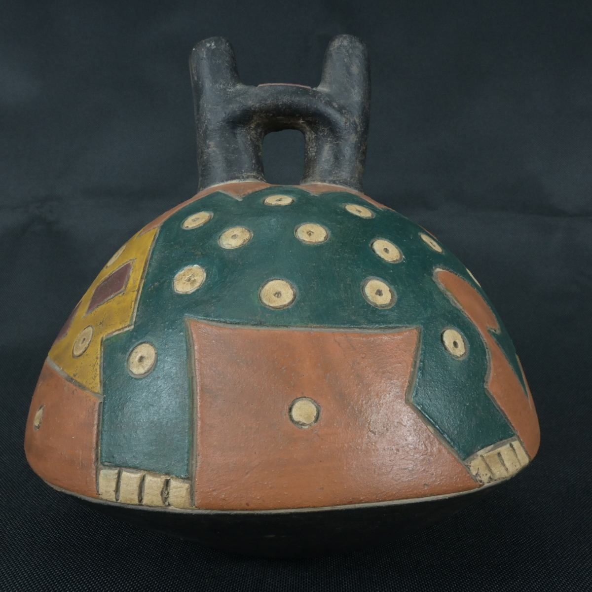 DSC_1597 Pre Columbian Paracas Ceramic Ritual Bottle Ancient Artifact - Imagen 1