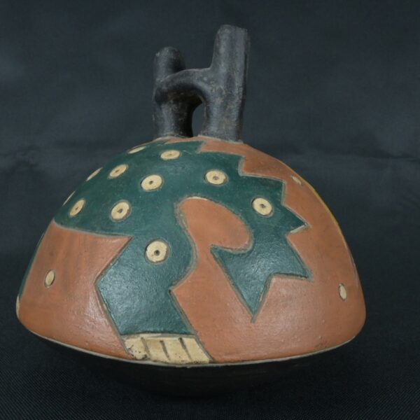 Pre Columbian Paracas Ceramic Ritual Bottle Ancient Artifact - Imagen 2