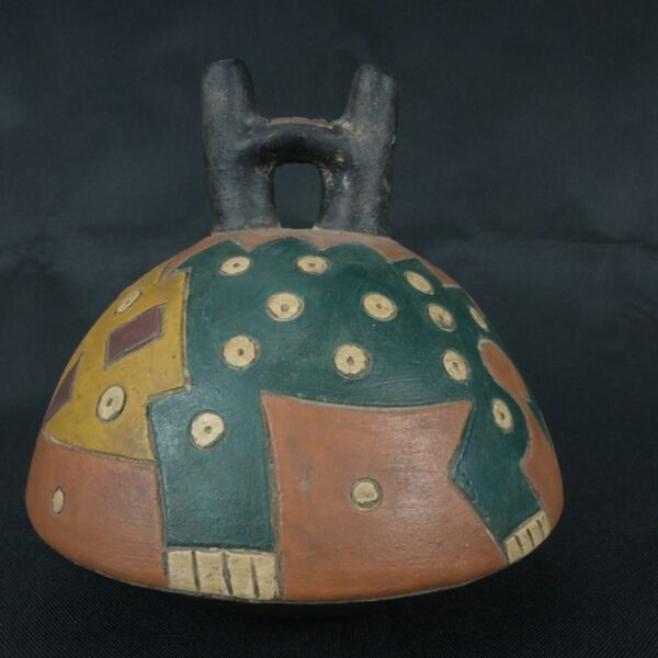 Pre Columbian Paracas Ceramic Ritual Bottle Ancient Artifact - Imagen 5