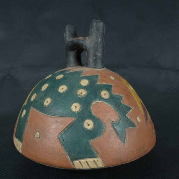 Pre Columbian Paracas Ceramic Ritual Bottle Ancient Artifact - Imagen 6