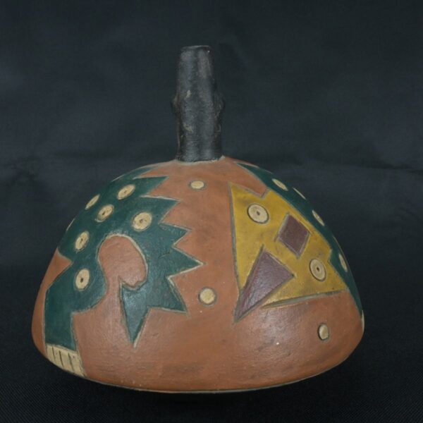 Pre Columbian Paracas Ceramic Ritual Bottle Ancient Artifact - Imagen 7