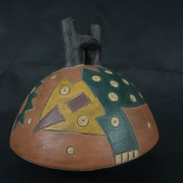 Pre Columbian Paracas Ceramic Ritual Bottle Ancient Artifact - Imagen 8